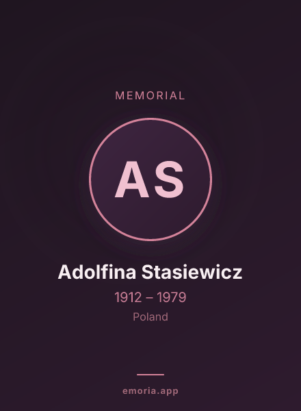Memorial portrait of Adolfina Stasiewicz