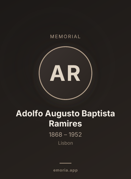 Memorial portrait of Adolfo Augusto Baptista Ramires