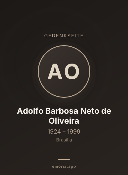 Gedenkportrait von Adolfo Barbosa Neto de Oliveira
