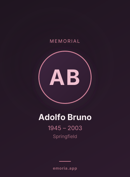 Memorial portrait of Adolfo Bruno