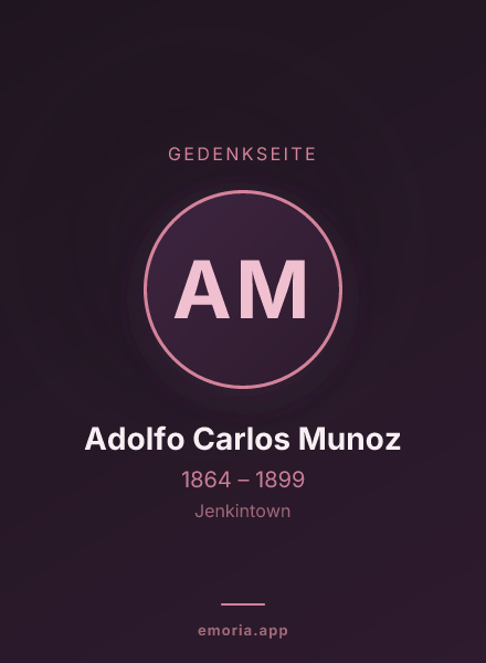 Gedenkportrait von Adolfo Carlos Munoz