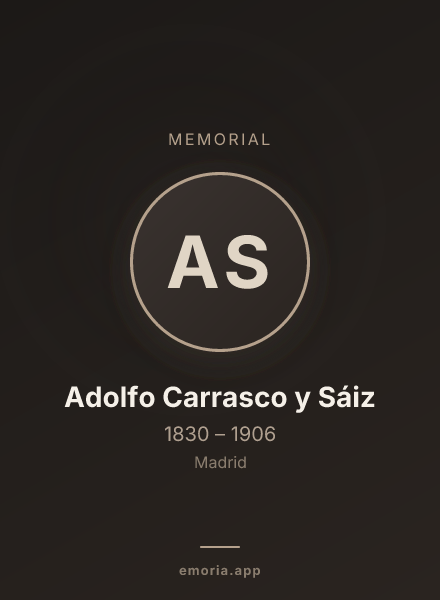 Memorial portrait of Adolfo Carrasco y Sáiz