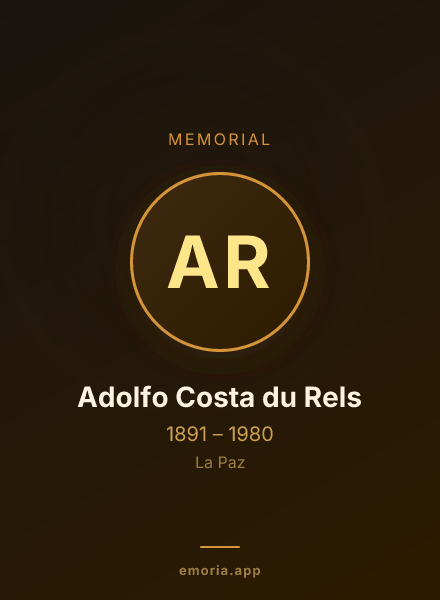 Memorial portrait of Adolfo Costa du Rels