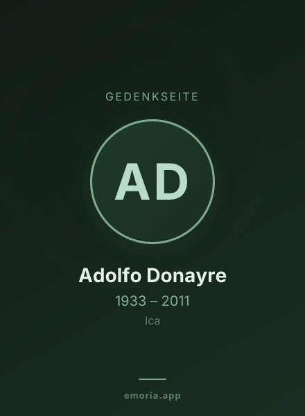 Gedenkportrait von Adolfo Donayre