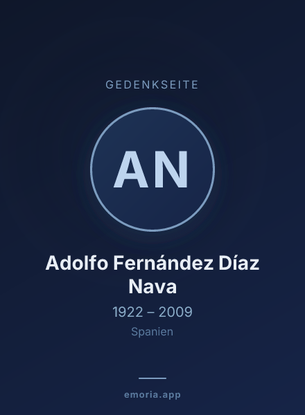Gedenkportrait von Adolfo Fernández Díaz Nava