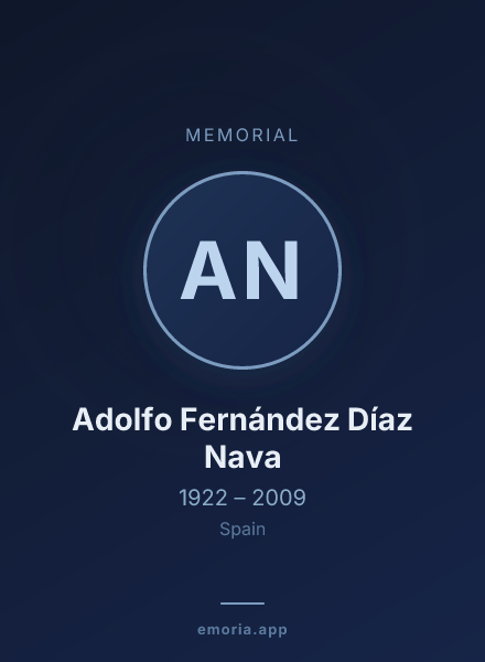 Memorial portrait of Adolfo Fernández Díaz Nava