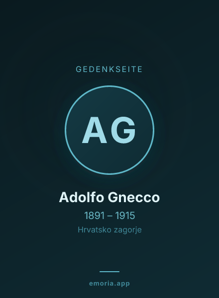Gedenkportrait von Adolfo Gnecco