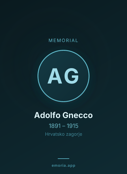 Memorial portrait of Adolfo Gnecco