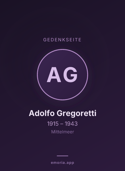 Gedenkportrait von Adolfo Gregoretti