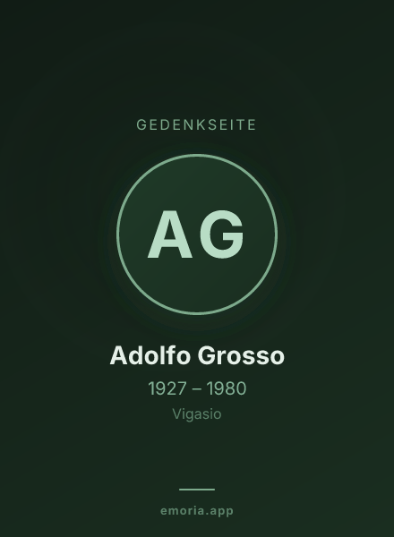Gedenkportrait von Adolfo Grosso