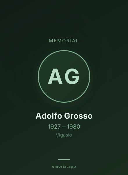 Memorial portrait of Adolfo Grosso