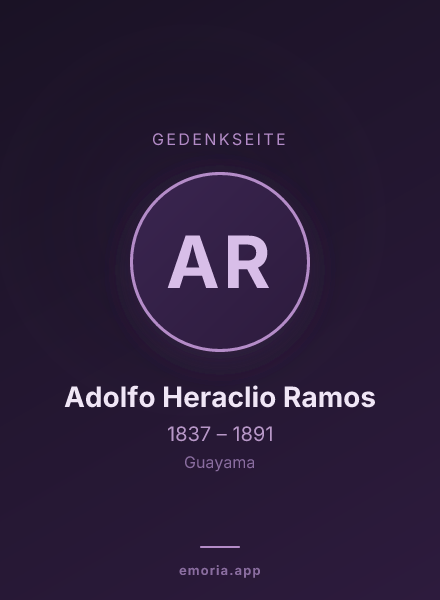 Gedenkportrait von Adolfo Heraclio Ramos