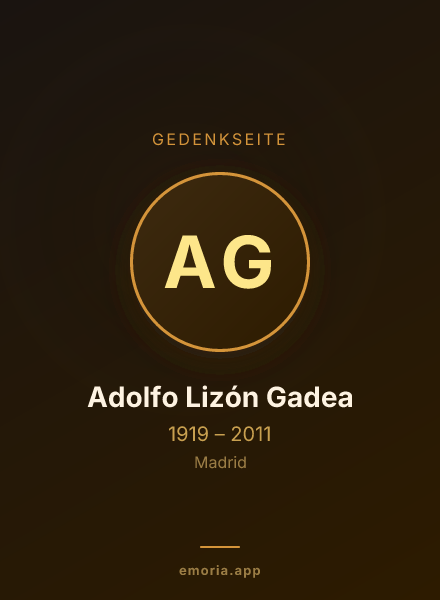 Gedenkportrait von Adolfo Lizón Gadea