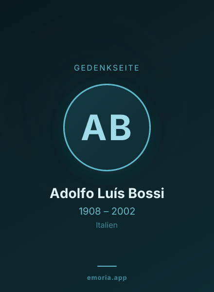 Gedenkportrait von Adolfo Luís Bossi