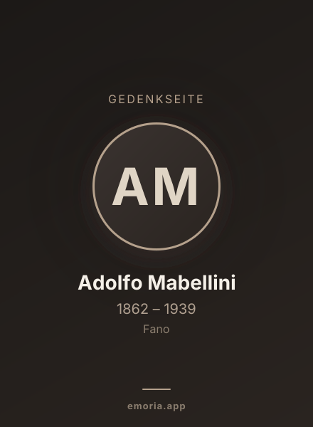 Gedenkportrait von Adolfo Mabellini