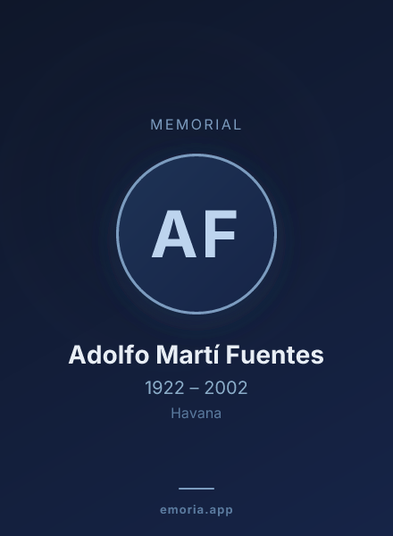 Memorial portrait of Adolfo Martí Fuentes