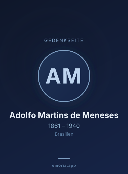 Gedenkportrait von Adolfo Martins de Meneses