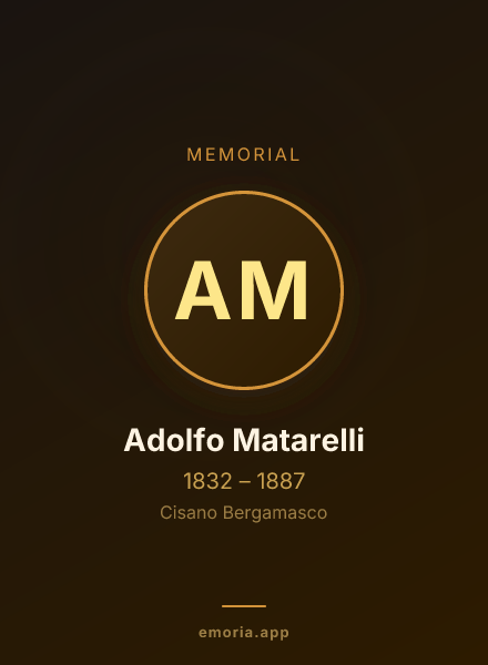 Memorial portrait of Adolfo Matarelli