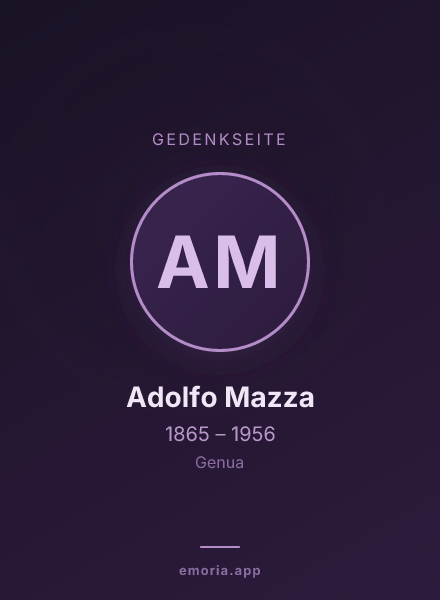 Gedenkportrait von Adolfo Mazza