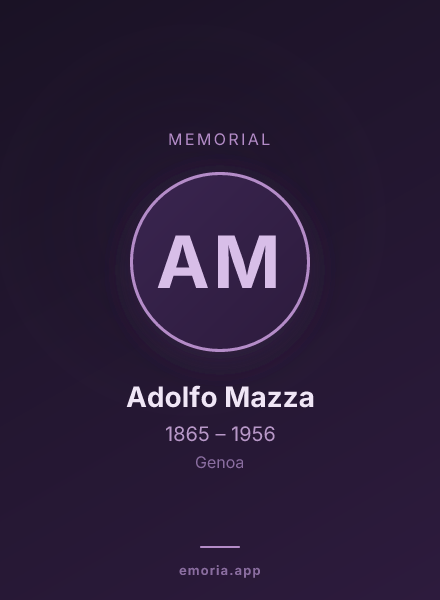Memorial portrait of Adolfo Mazza