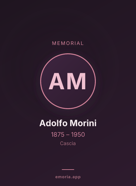 Memorial portrait of Adolfo Morini