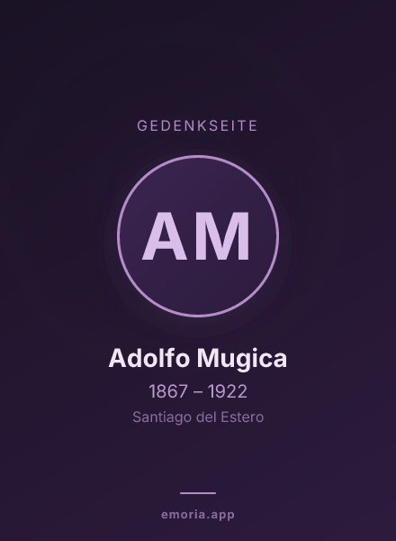 Gedenkportrait von Adolfo Mugica