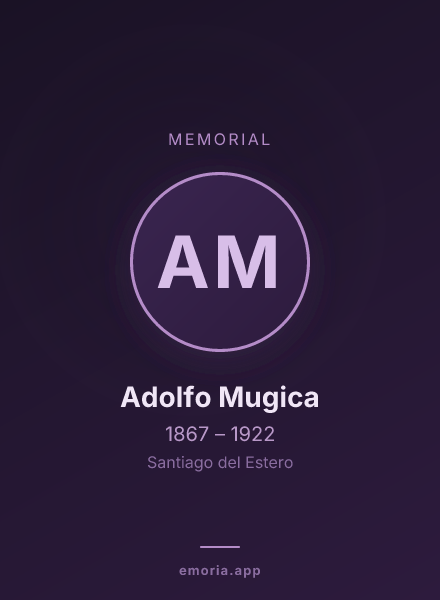 Memorial portrait of Adolfo Mugica