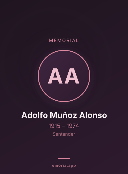 Memorial portrait of Adolfo Muñoz Alonso
