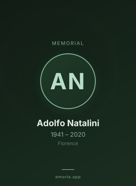 Memorial portrait of Adolfo Natalini