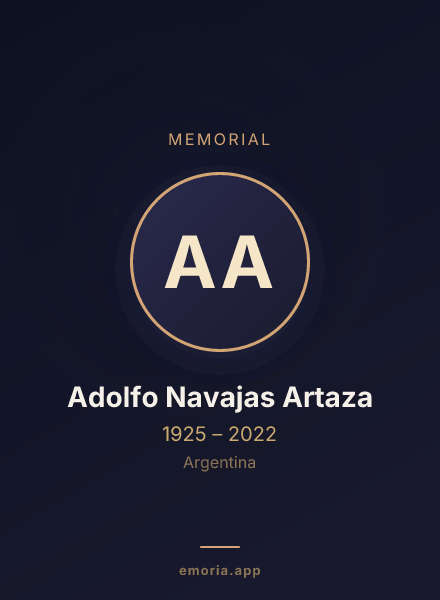 Memorial portrait of Adolfo Navajas Artaza