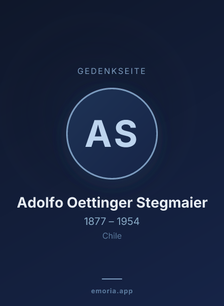 Gedenkportrait von Adolfo Oettinger Stegmaier