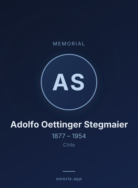 Memorial portrait of Adolfo Oettinger Stegmaier