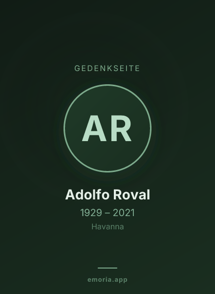 Gedenkportrait von Adolfo Roval