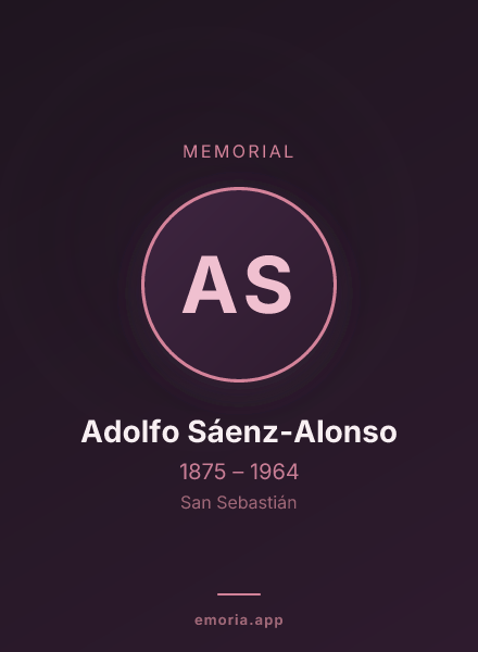 Memorial portrait of Adolfo Sáenz-Alonso