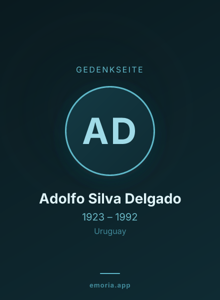 Gedenkportrait von Adolfo Silva Delgado