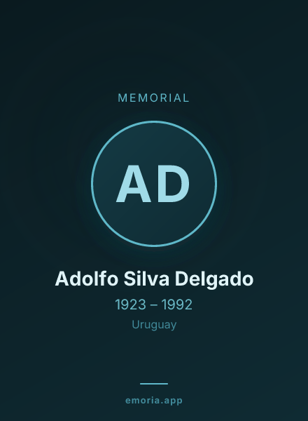 Memorial portrait of Adolfo Silva Delgado