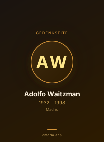 Gedenkportrait von Adolfo Waitzman