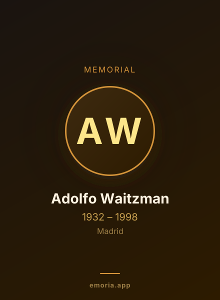 Memorial portrait of Adolfo Waitzman