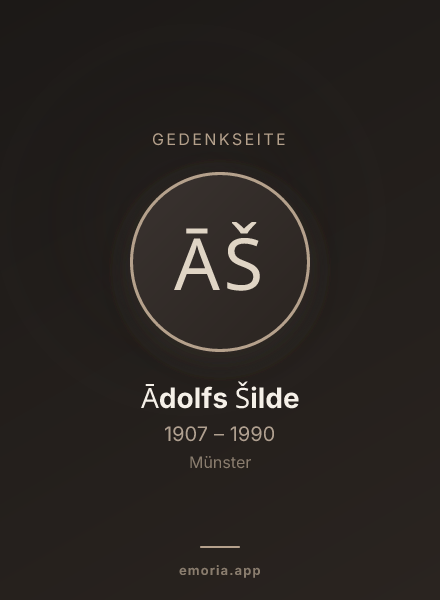 Gedenkportrait von Ādolfs Šilde