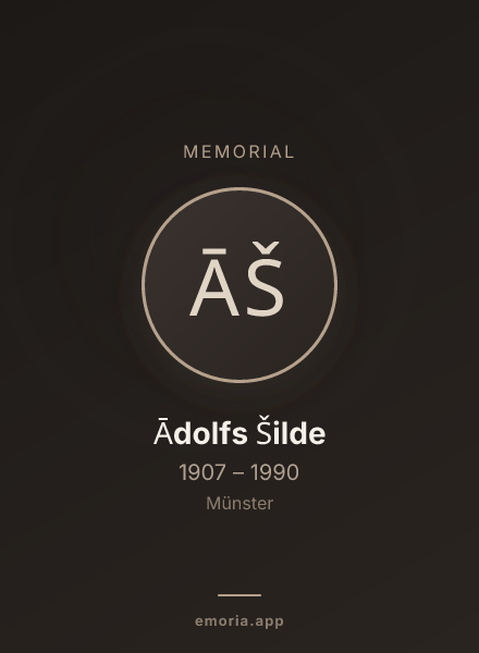 Memorial portrait of Ādolfs Šilde