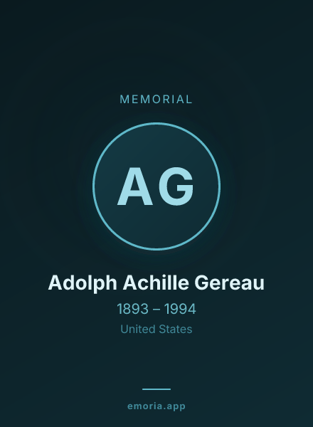 Memorial portrait of Adolph Achille Gereau