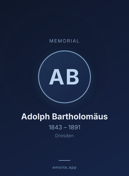 Memorial portrait of Adolph Bartholomäus