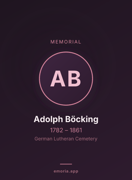 Memorial portrait of Adolph Böcking