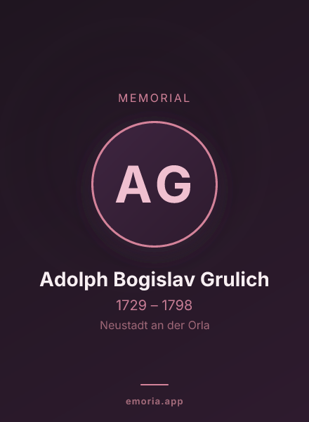 Memorial portrait of Adolph Bogislav Grulich