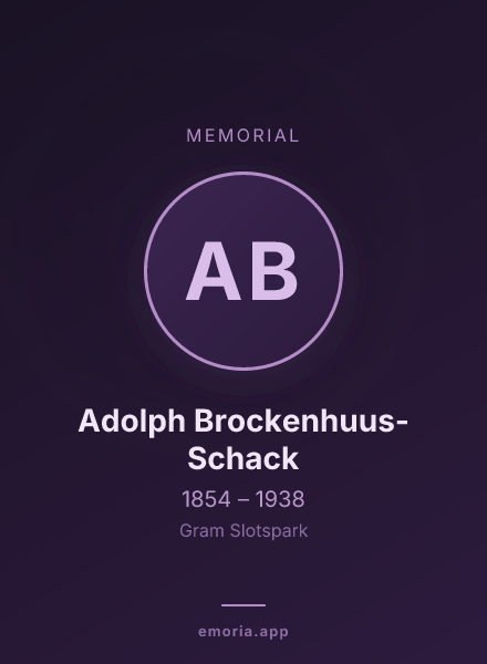 Memorial portrait of Adolph Brockenhuus-Schack