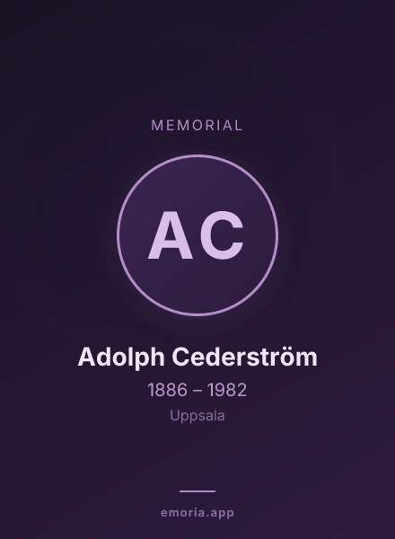 Memorial portrait of Adolph Cederström