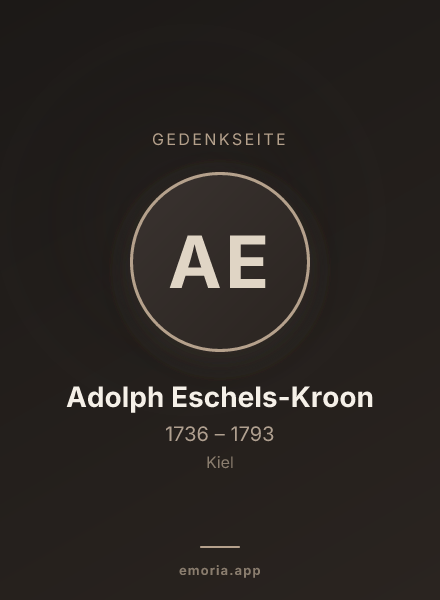 Gedenkportrait von Adolph Eschels-Kroon