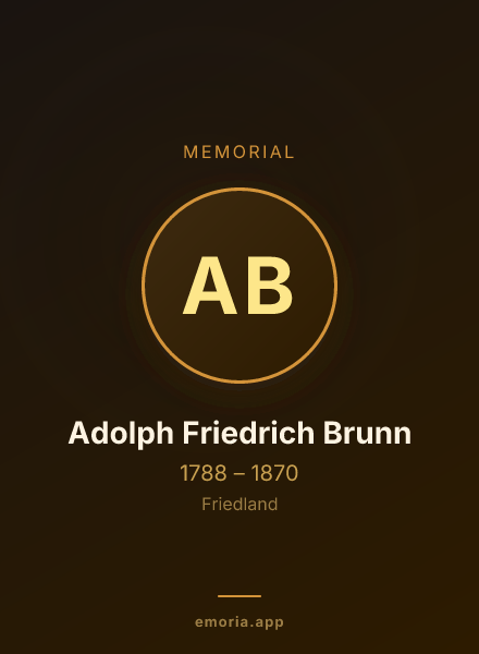 Memorial portrait of Adolph Friedrich Brunn