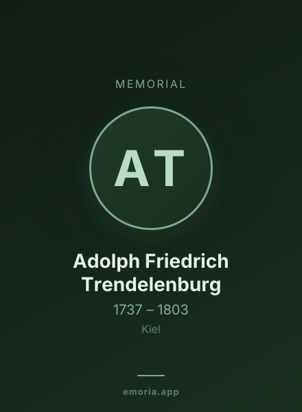 Memorial portrait of Adolph Friedrich Trendelenburg