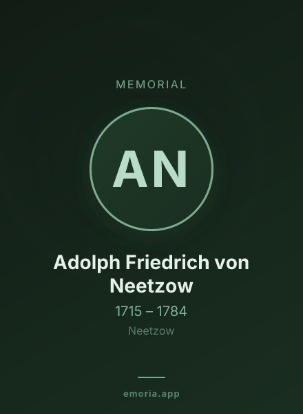 Memorial portrait of Adolph Friedrich von Neetzow